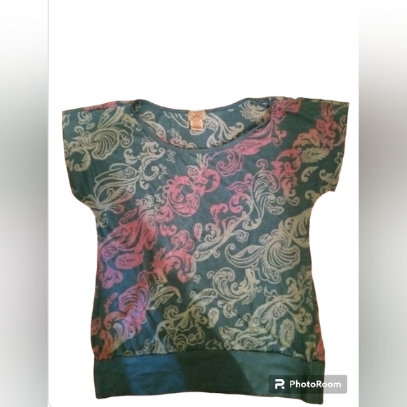 Women's Eyelash Couture Pink & Turquoise Design Tee Shirt - Picture 1 of 2
